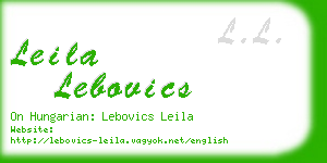 leila lebovics business card